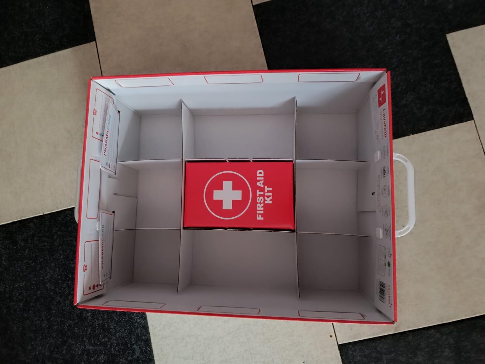 Lavatelli Pharma Organizer scatola medicinali 32x42cm 9 scomparti