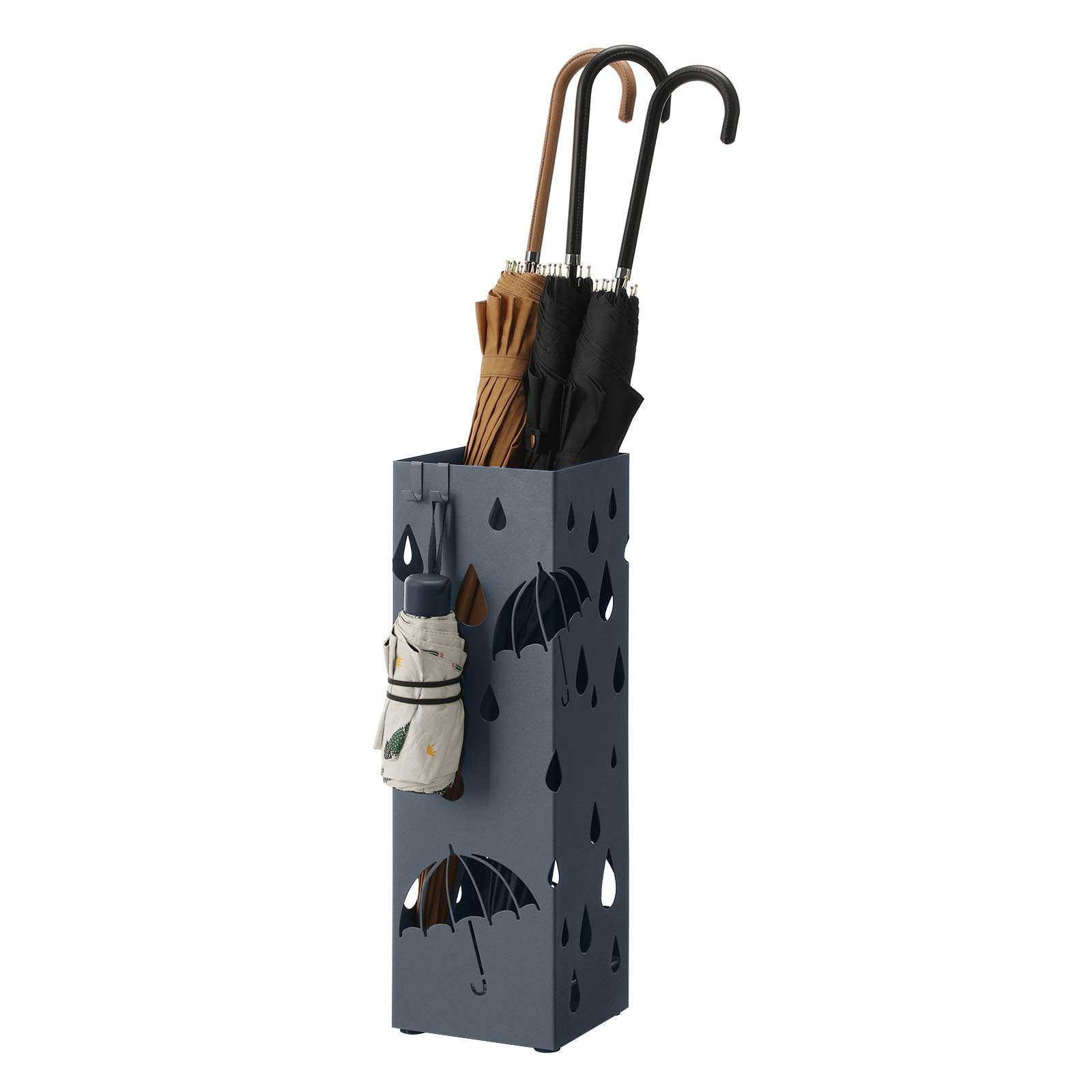 Songmics LUC049G01 portaombrelli metallo grigio 15,5x49 cm