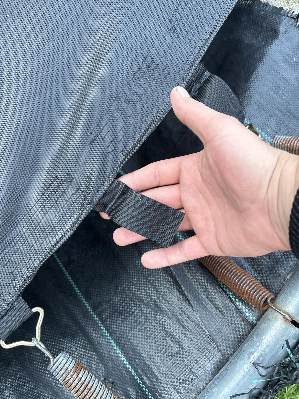 Songmics Tappeto Trampolino Ricambio Telo Ø 202 cm Nero