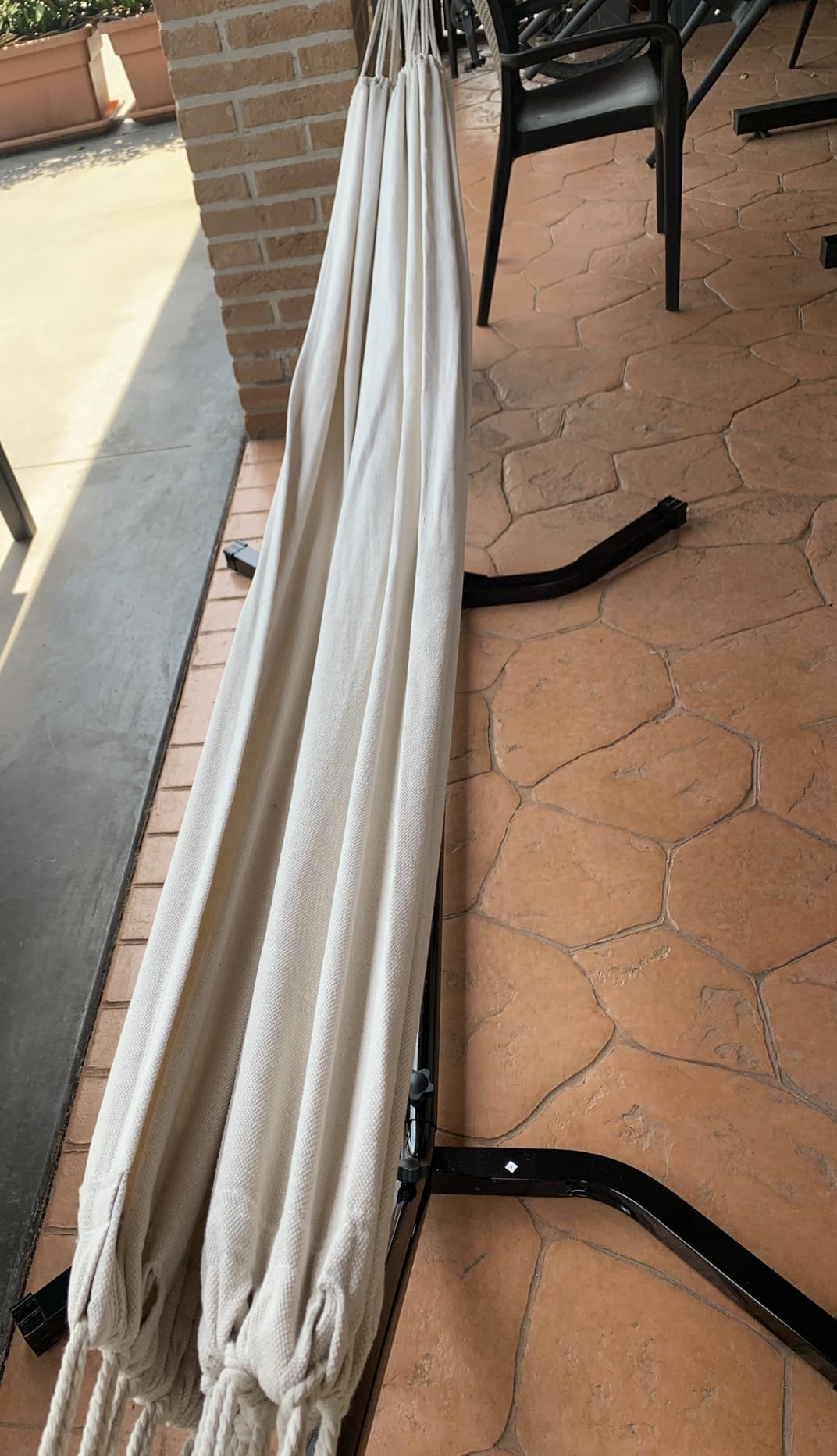 Songmics GHS001M01 amaca con stand beige 210x150 cm