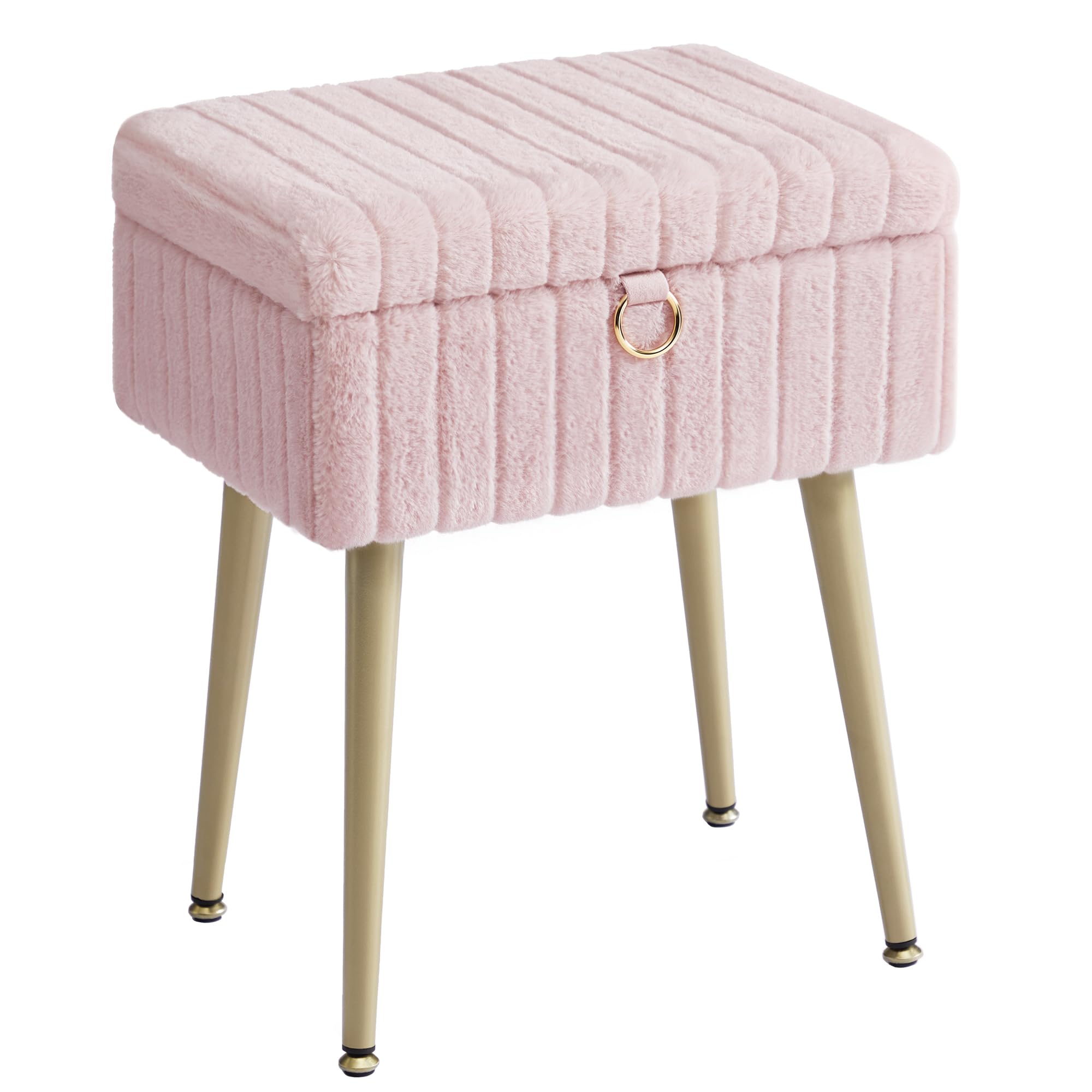 Songmics LOM505WZ02 pouf contenitore bianco crema imbottito