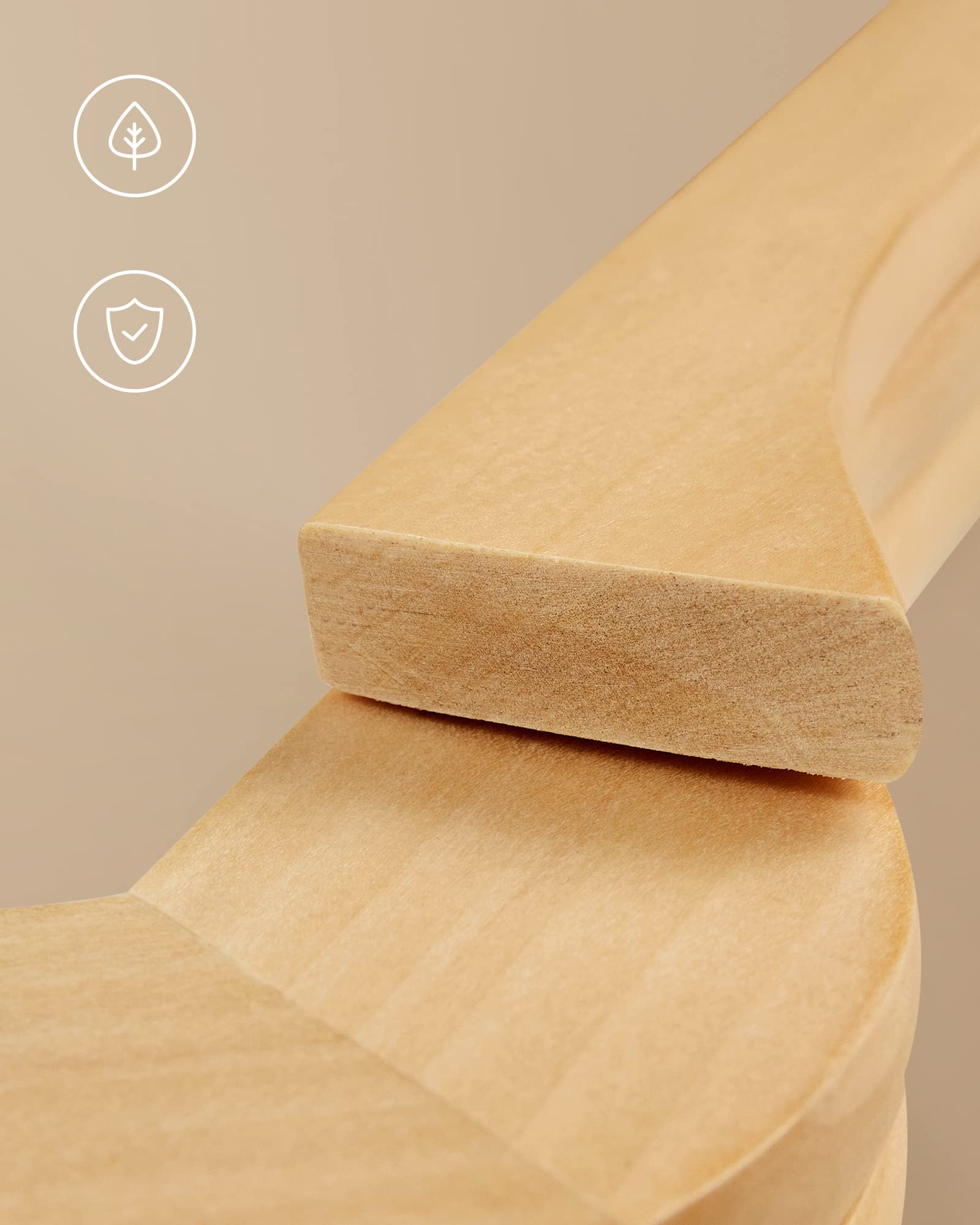 Songmics CRW031NL Grucce Legno Naturale 30 Pezzi Antiscivolo