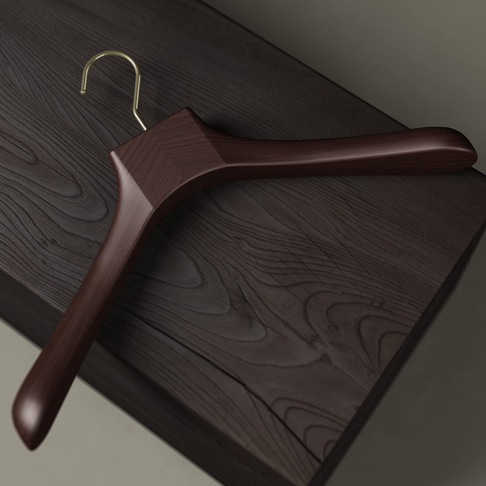 Mainetti Linea Legno gruccia cappotti 46cm noce 5 pezzi