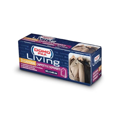 Domo Pak copriabiti antipolvere 65x140 3 pezzi lavanda