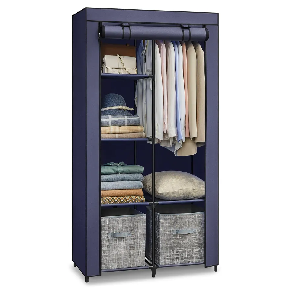Songmics RYG084I02 guardaroba blu 45x88x168 cm