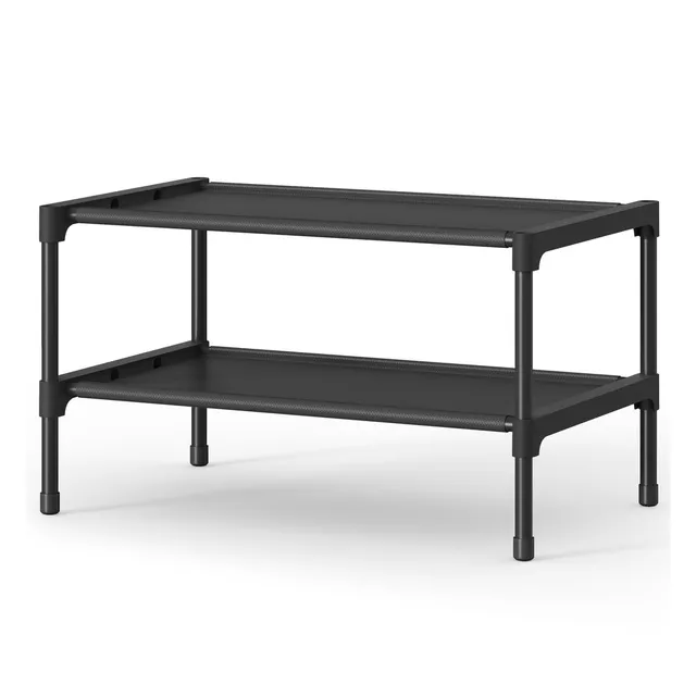 Songmics ULSH012BH01 scarpiera 2 ripiani nera