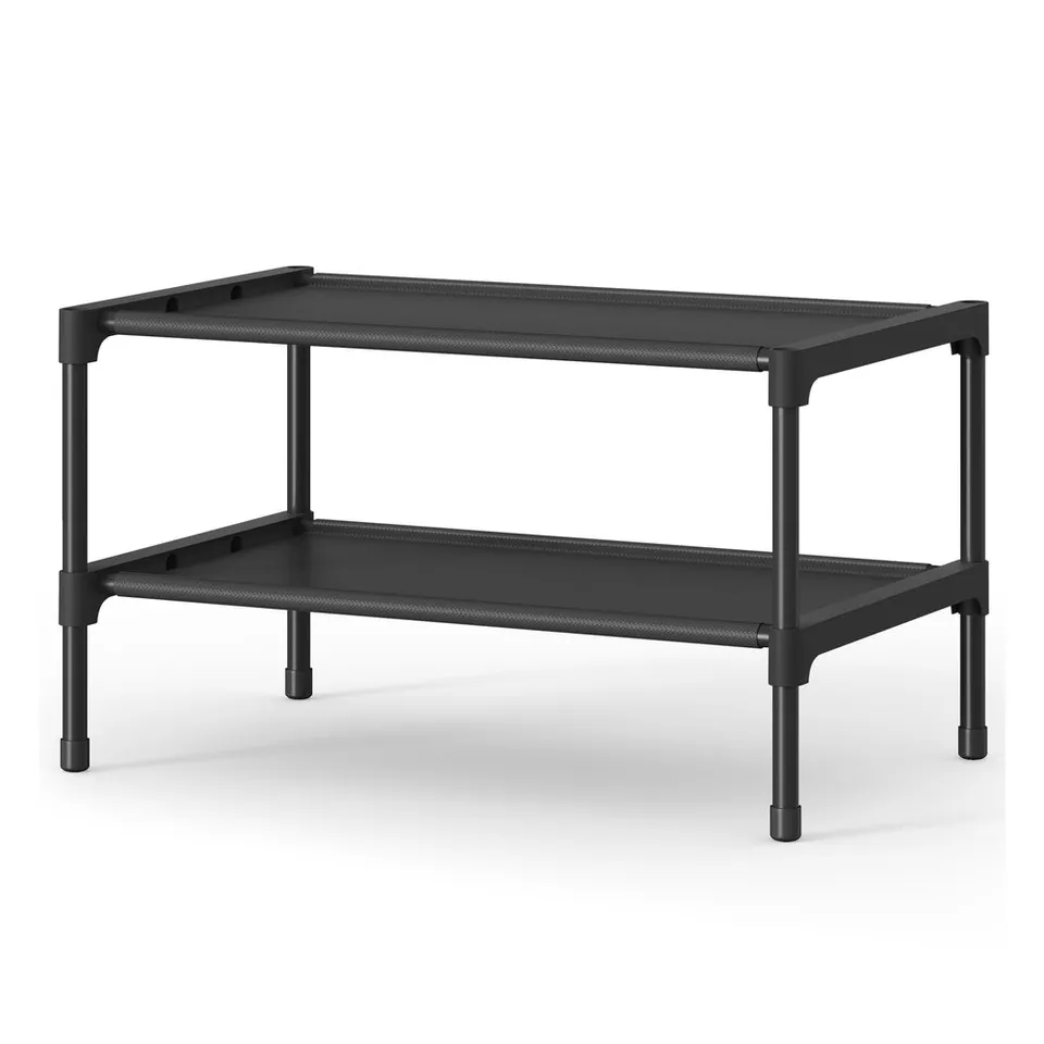 Songmics ULSH012BH01 scarpiera 2 ripiani nera