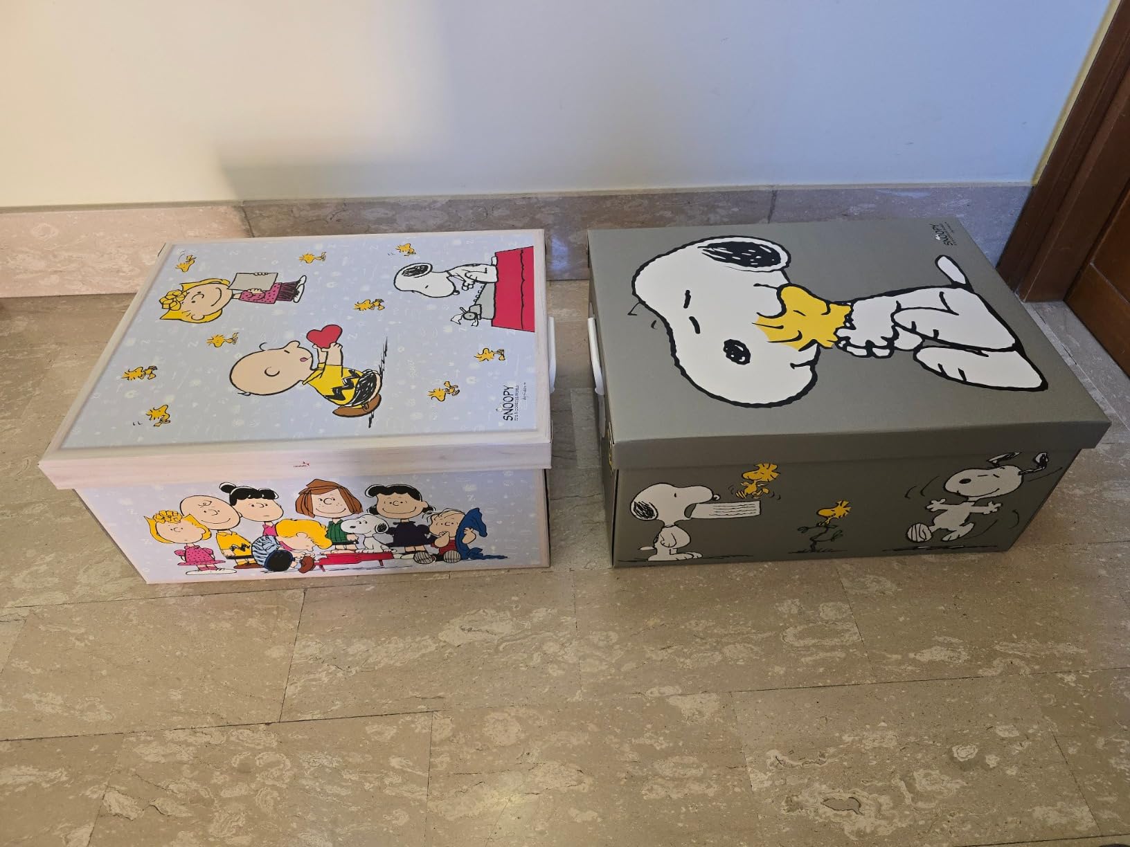 Lavatelli Snoopy Mix scatole armadio cartone 49x40x24 cm 2 pezzi