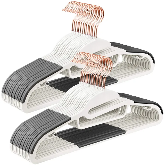 Songmics CRP043W01 Set 30 Grucce Plastica Bianco Grigio