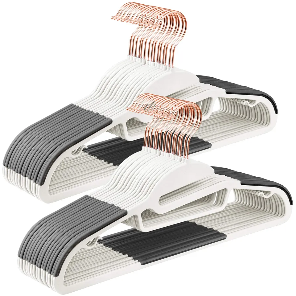 Songmics CRP043W01 Set 30 Grucce Plastica Bianco Grigio