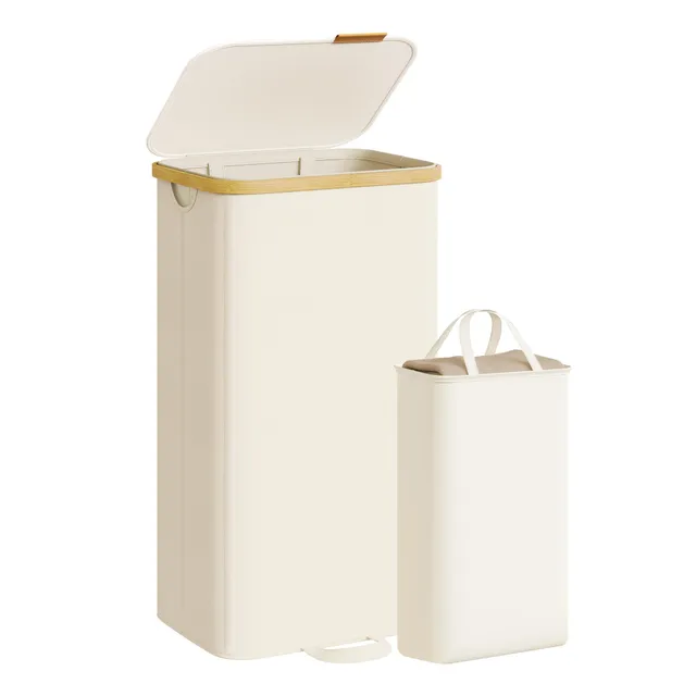 Songmics LCB531WD01 Cesto Portabiancheria 100 L Bianco Crema