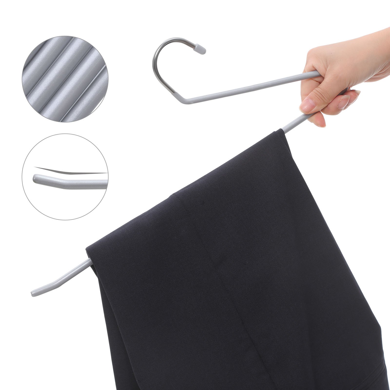 Songmics CRI04G-20 grucce metallo pantaloni set 20 grigio 38 cm