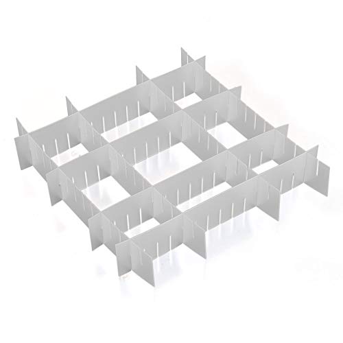 Domopak Living divisori cassetti set 8 barre bianche 40x8 cm