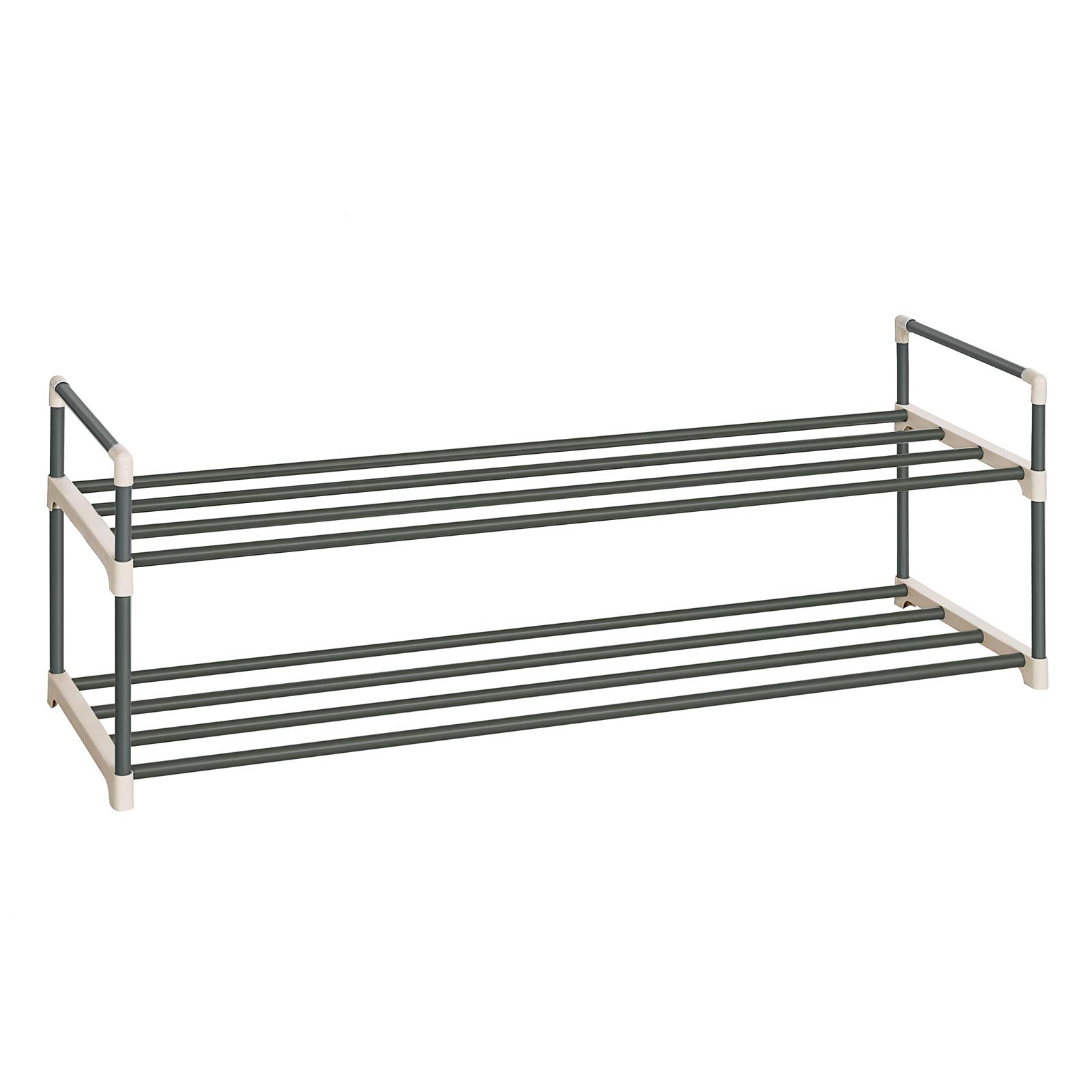 Songmics LSA12GY scarpiera 2 ripiani grigia 92x30x33 cm