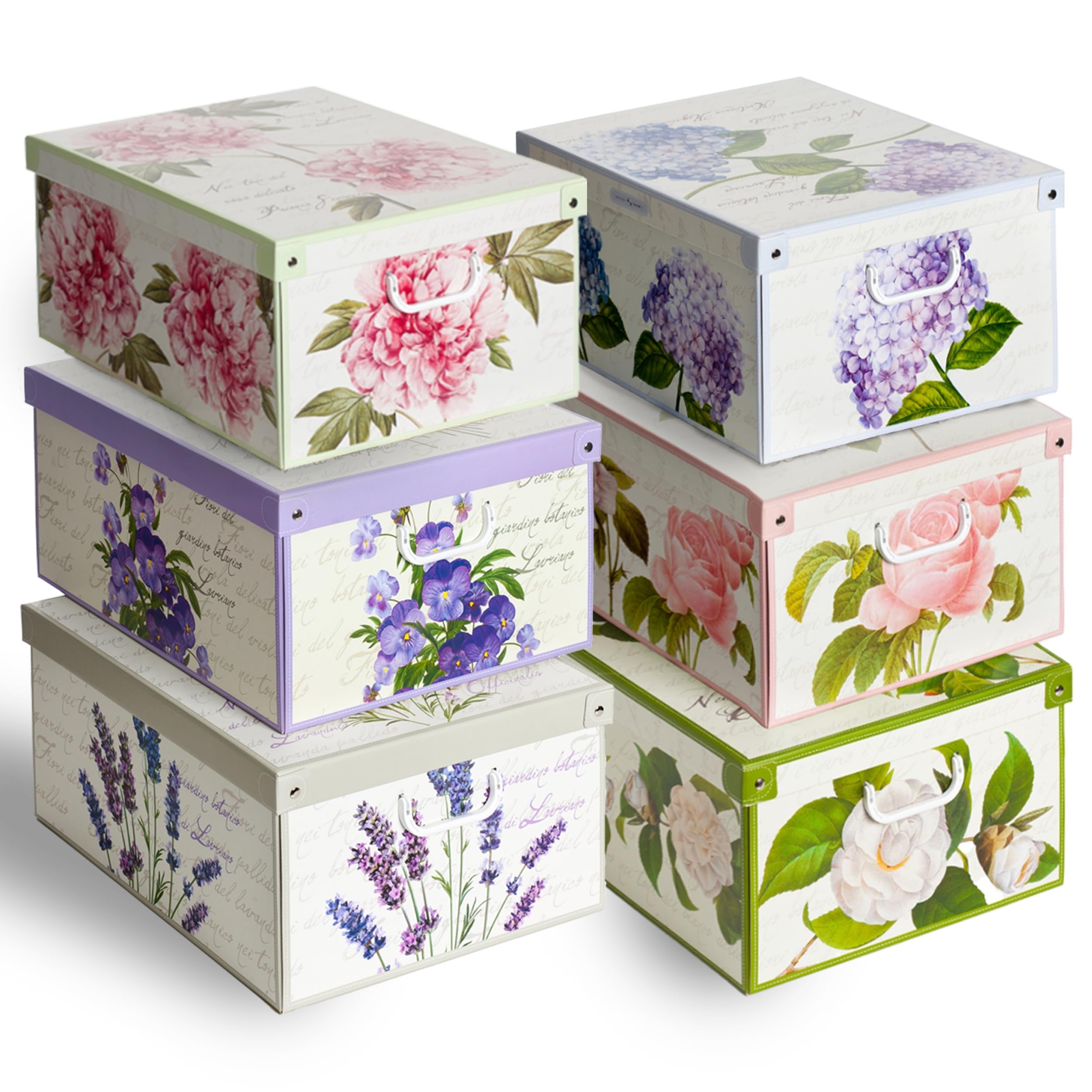 Lavatelli Grande scatole cartone 39x50x24 cm 6 pezzi floreale