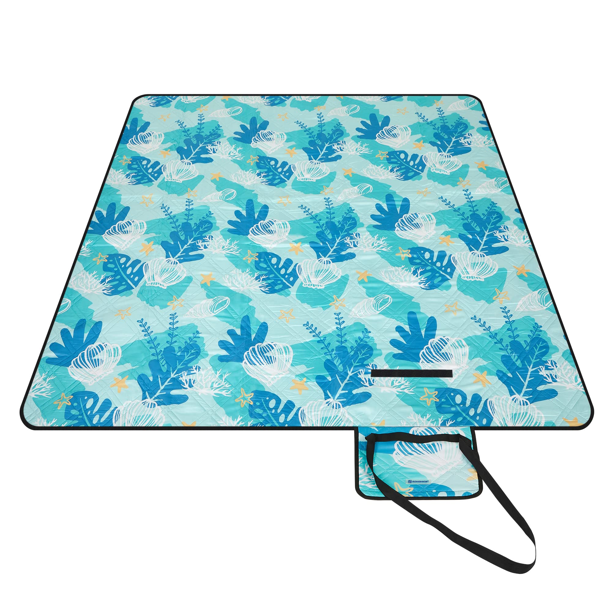 Songmics GCM003C02 Coperta Picnic 200x200 Turchese Impermeabile