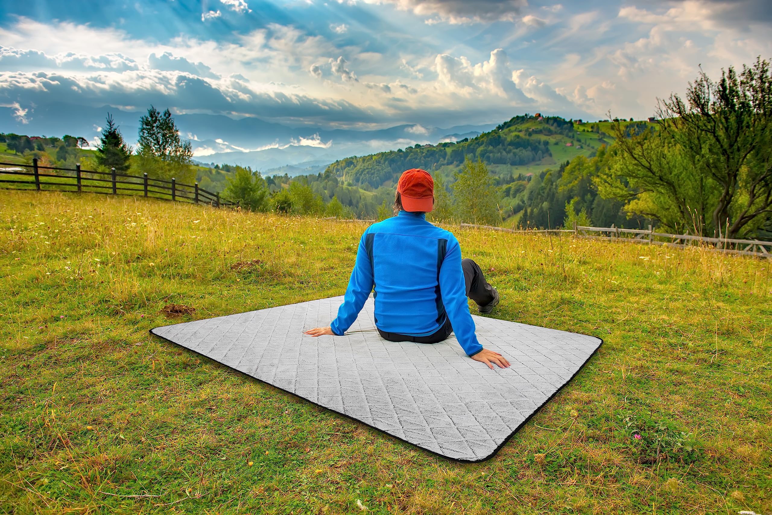 Lavatelli Kanguru Coperta Picnic Impermeabile 140x170 cm 4 Posti