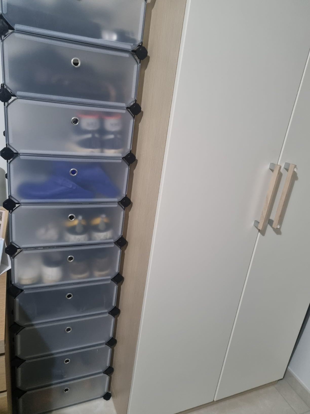 Songmics LPC10W scarpiera 10 scomparti bianca 43x31 singola
