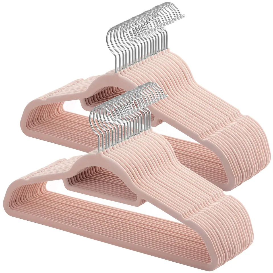 Songmics CRF100PK Grucce Vellutate Rosa Chiaro Set 100 Antiscivolo