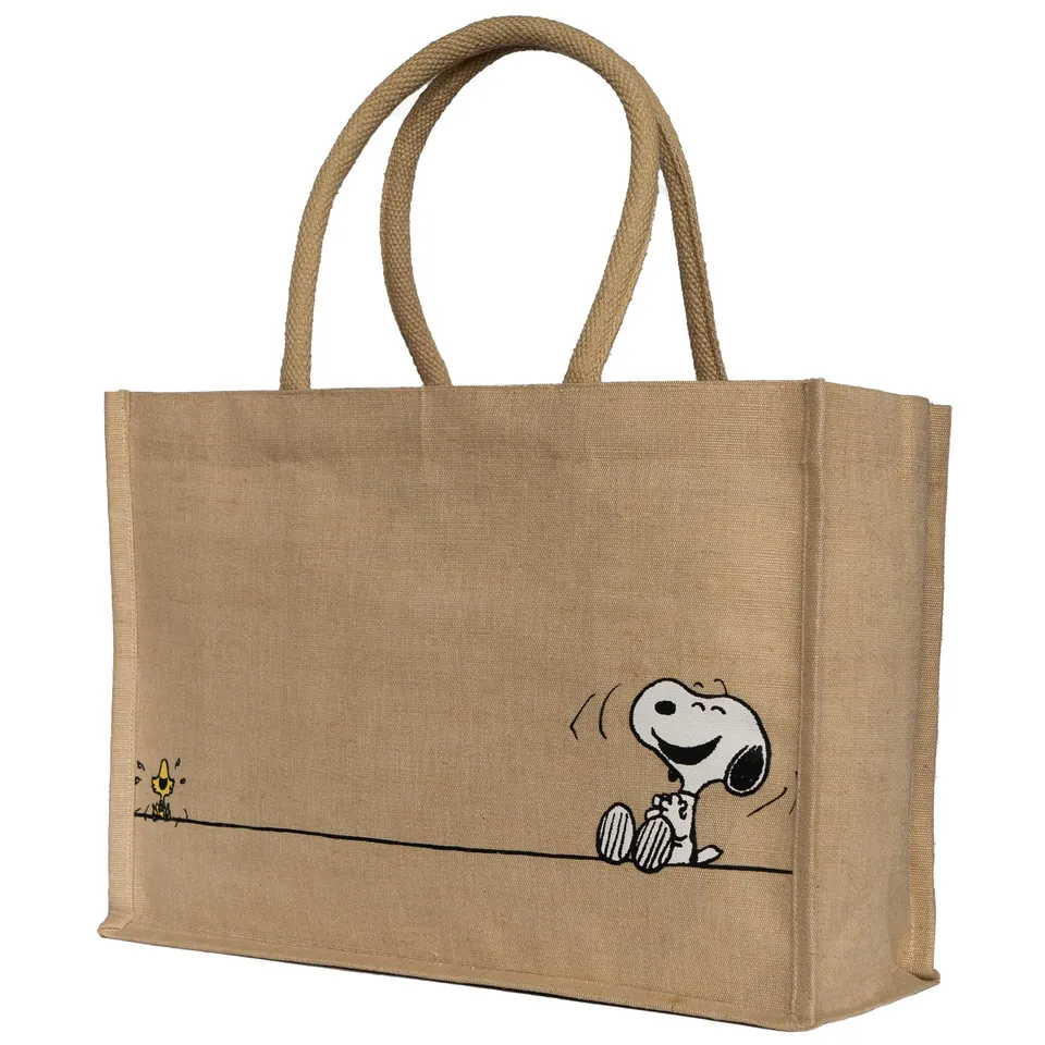 Lavatelli Kanguru Snoopy Shopper Cotone Juta con Tasca