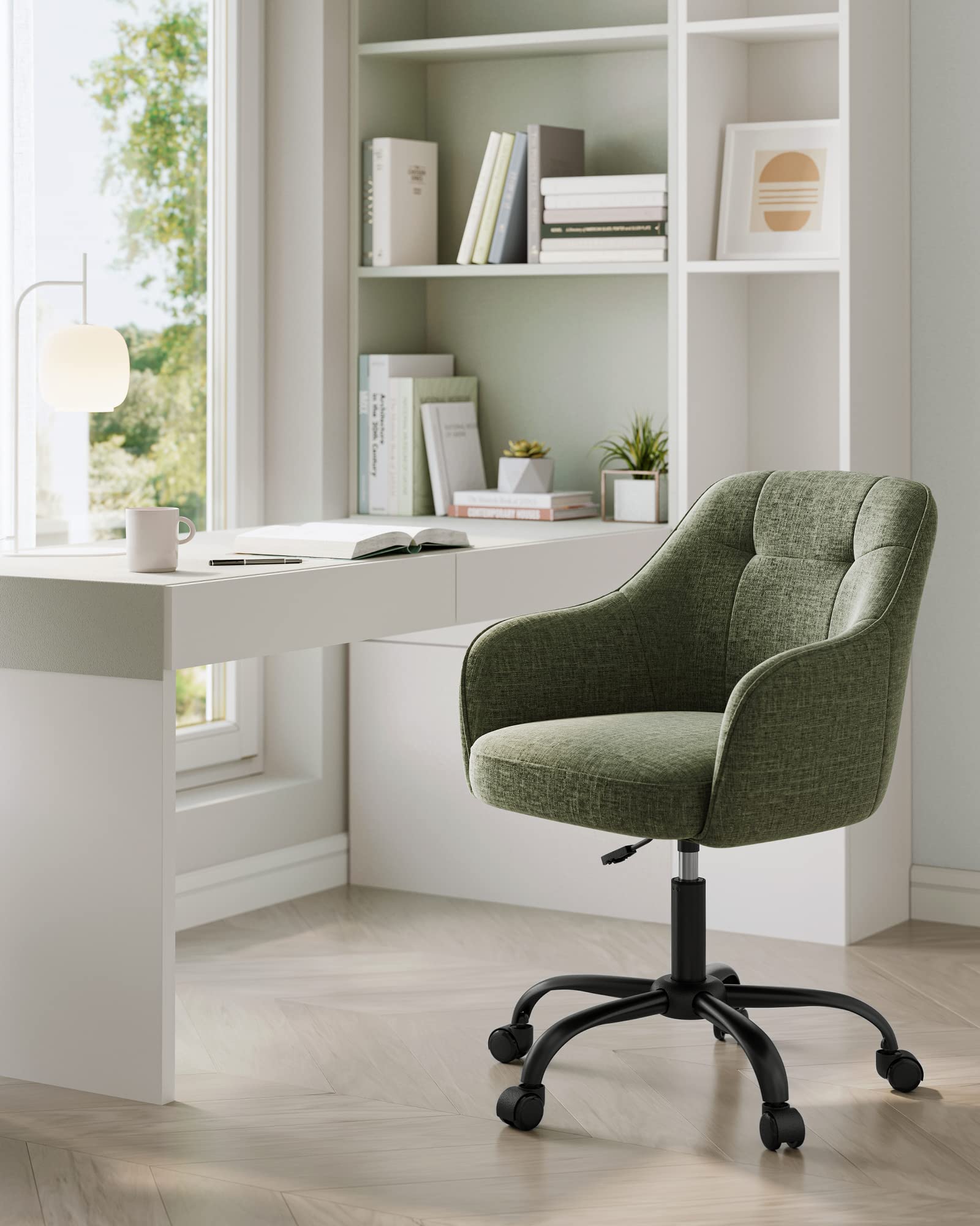 Songmics OBG019C01 sedia girevole tessuto verde 110 kg