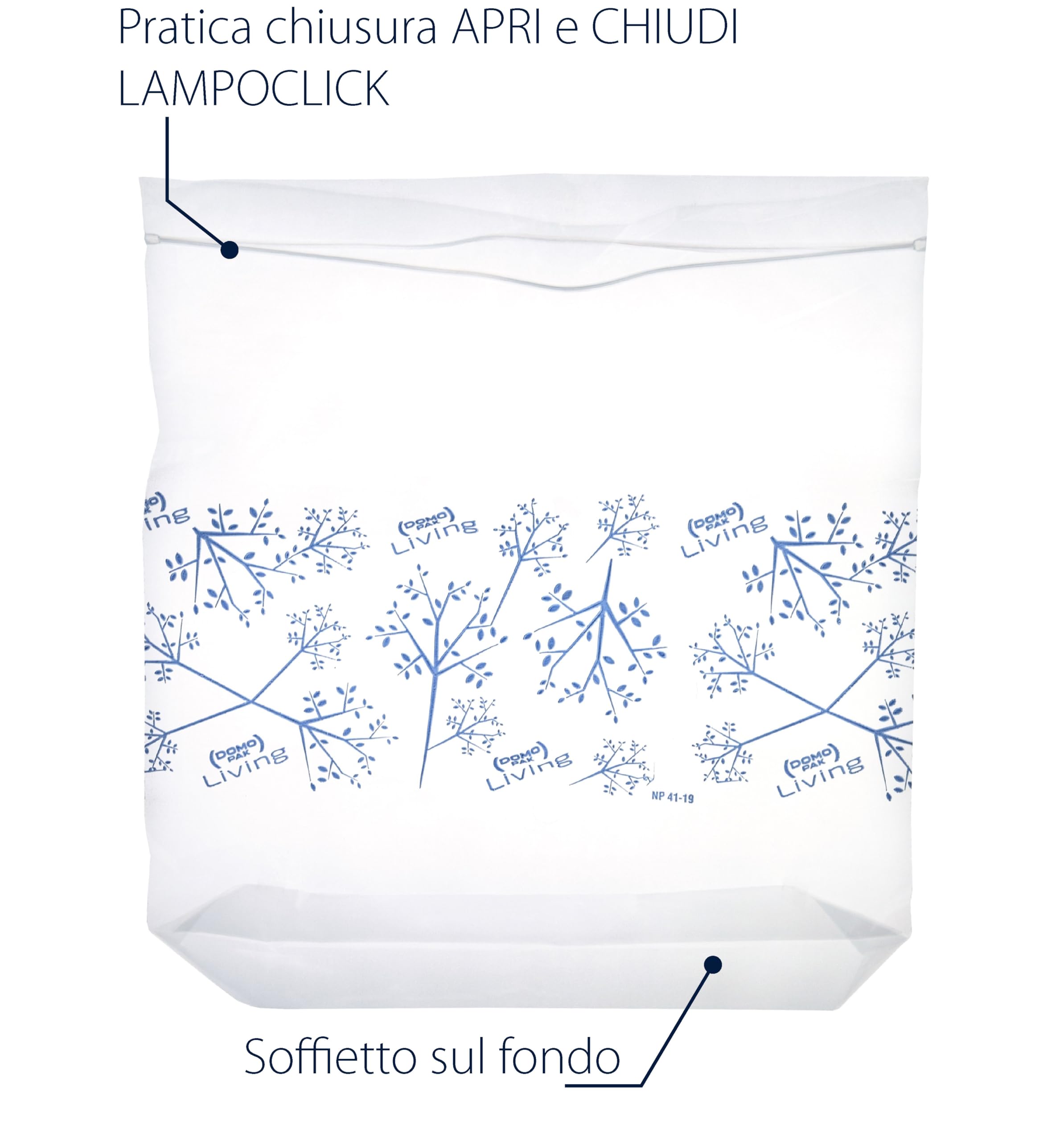 Domo Pak sacchetti antipolvere 43x50 5 pezzi con zip maglioni