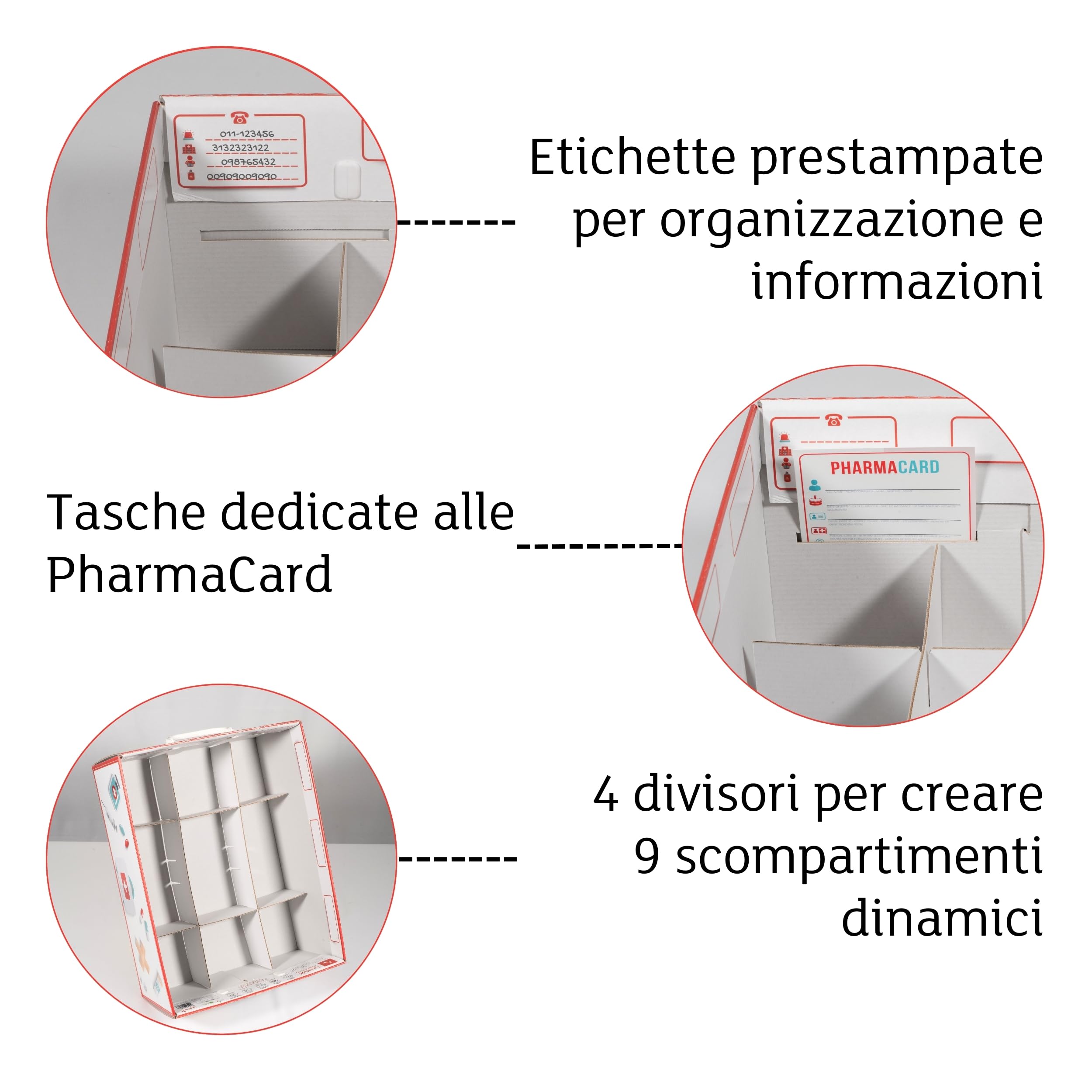 Lavatelli Pharma Organizer scatola medicinali 32x42cm 9 scomparti