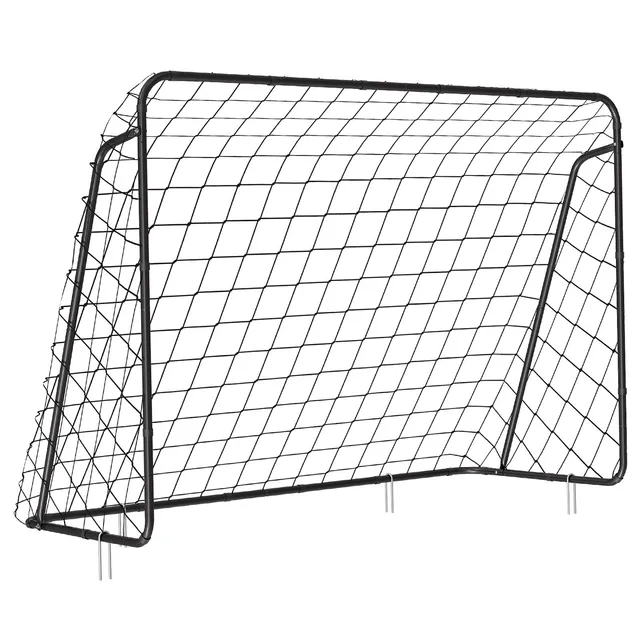 Songmics Porta Calcio Bambini Nera 215x150 cm con Rete