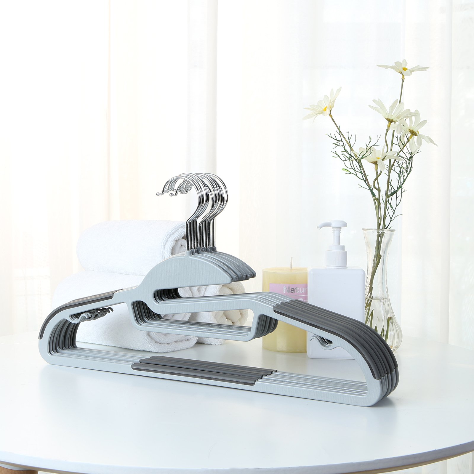 Songmics CRP41G-100 Grucce Plastica 100 Pezzi Grigio Scuro Antiscivolo