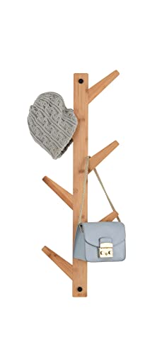 DOMO PAK LIVING Appendiabiti Bamboo 6 Ganci 2 Montaggi