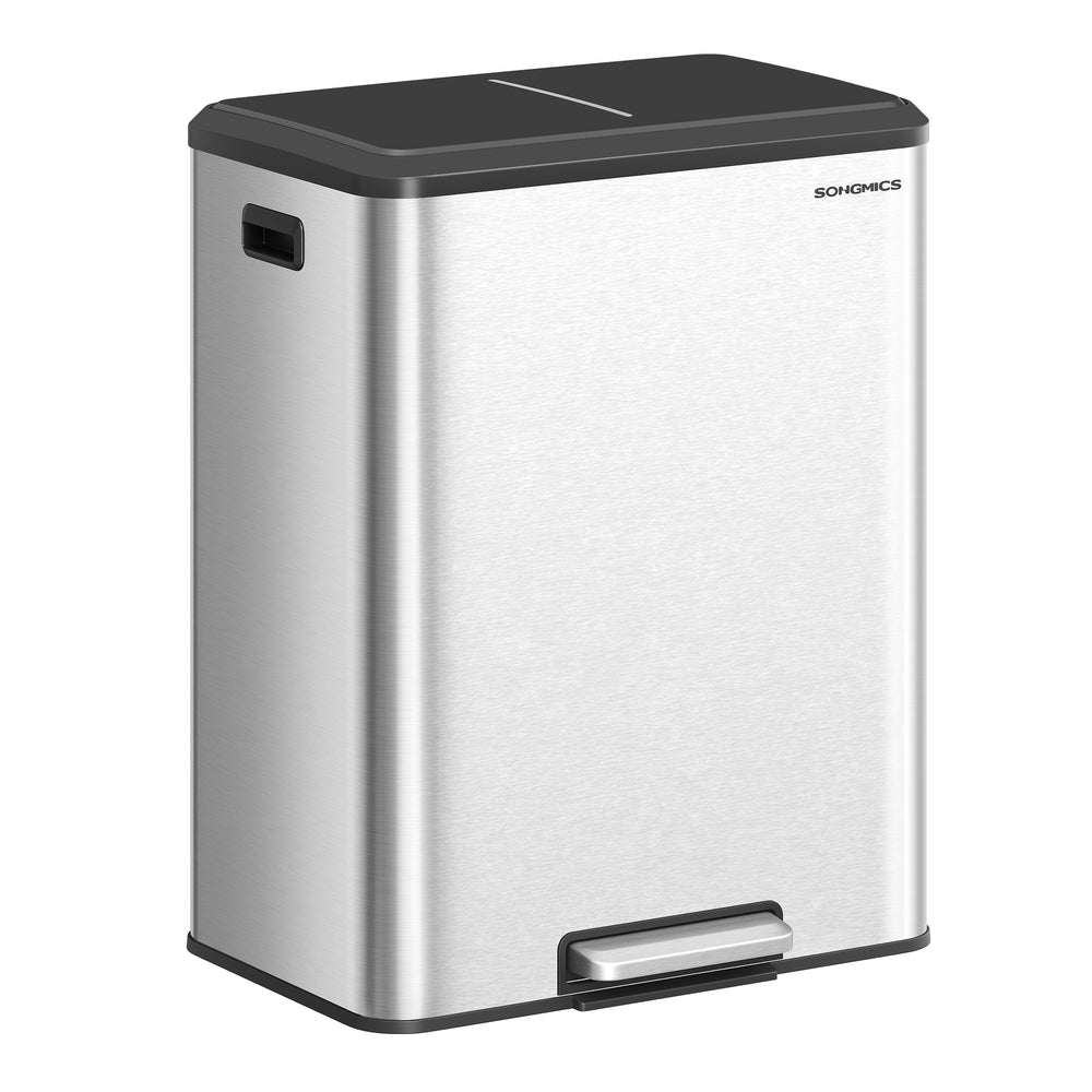 Songmics Pattumiera Doppia Acciaio 60L Differenziata