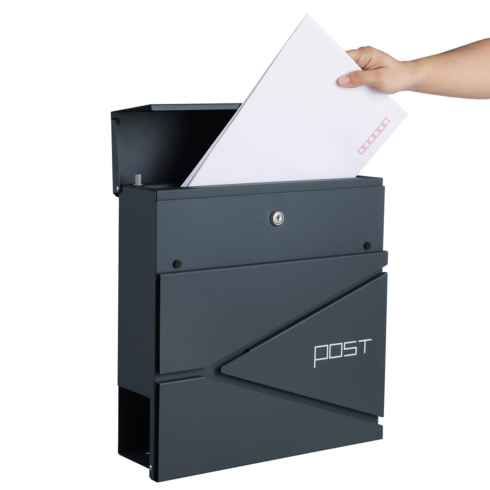 Songmics GMB051G02 cassetta lettere antracite porta giornali
