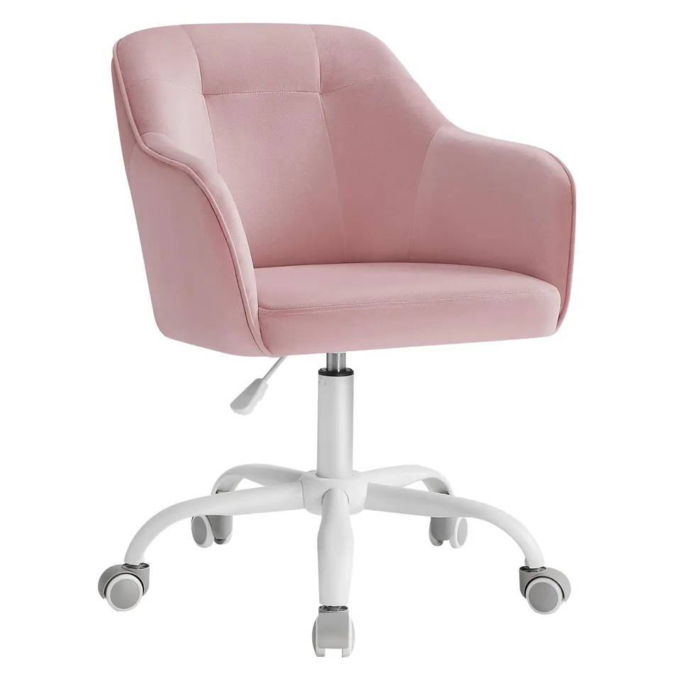 Songmics OBG019P02 sedia velluto rosa gelatina girevole