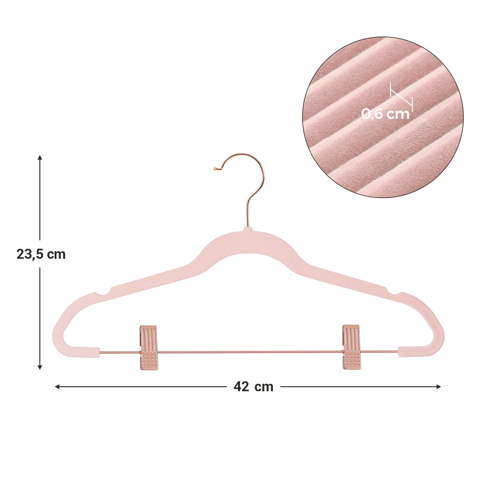 Songmics CRF14PK24 Set 24 Grucce Pantaloni Velluto Rosa