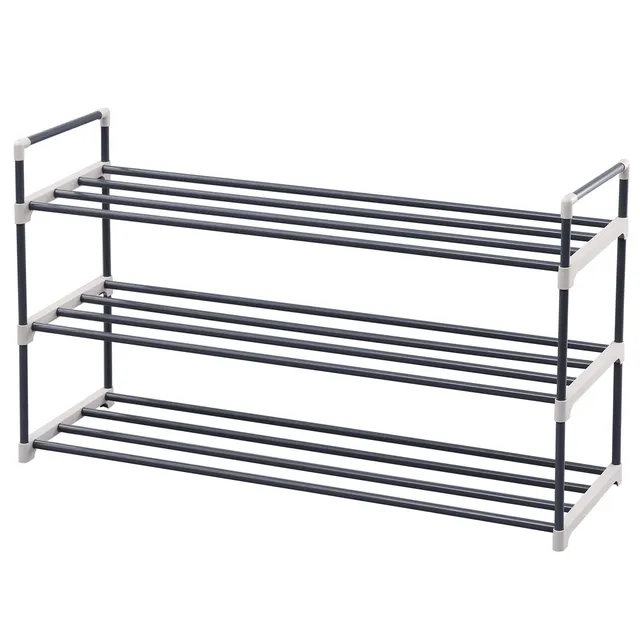 Songmics LSA13G Scarpiera 3 Ripiani Grigia 15 Paia 92x30x54 cm