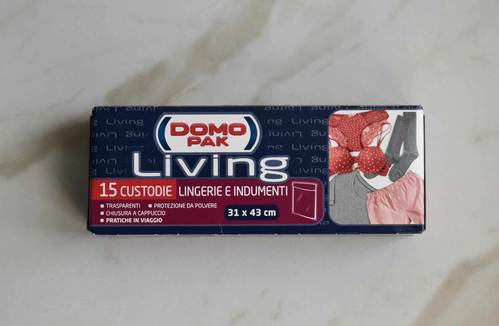 Domopak Living sacchetti antipolvere 31x43 cm 15 pezzi trasparente