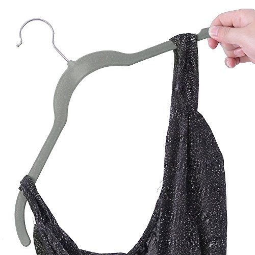 Songmics CRF25G grucce velluto grigio 50 pezzi antiscivolo