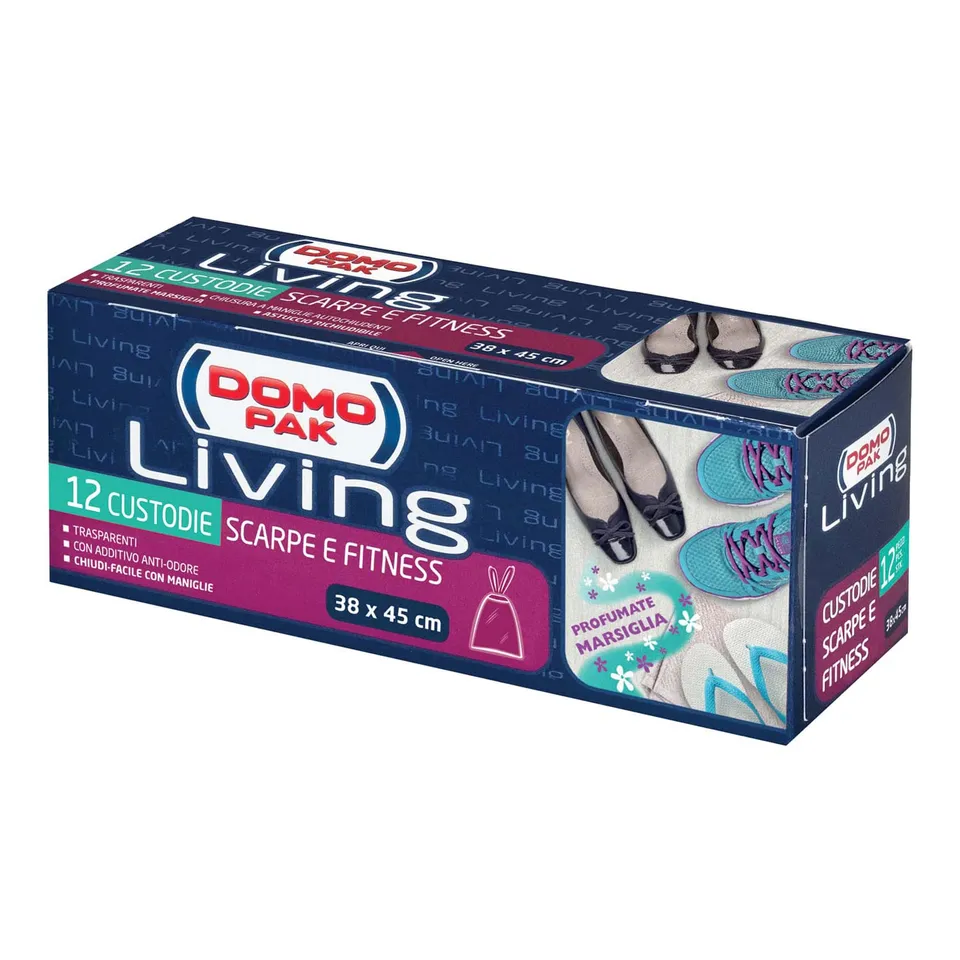 Domopak Living sacchetti scarpe trasparenti 38x45 cm profumati