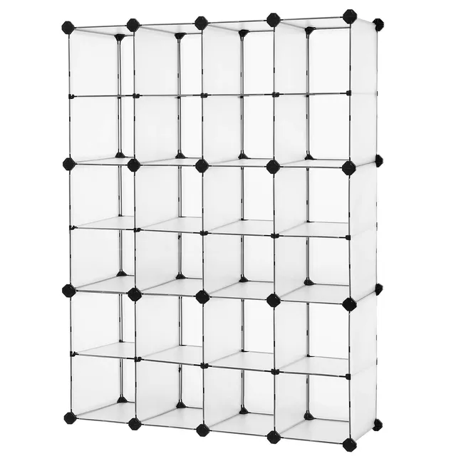 Songmics LPC505W scarpiera modulabile 30 scomparti bianca