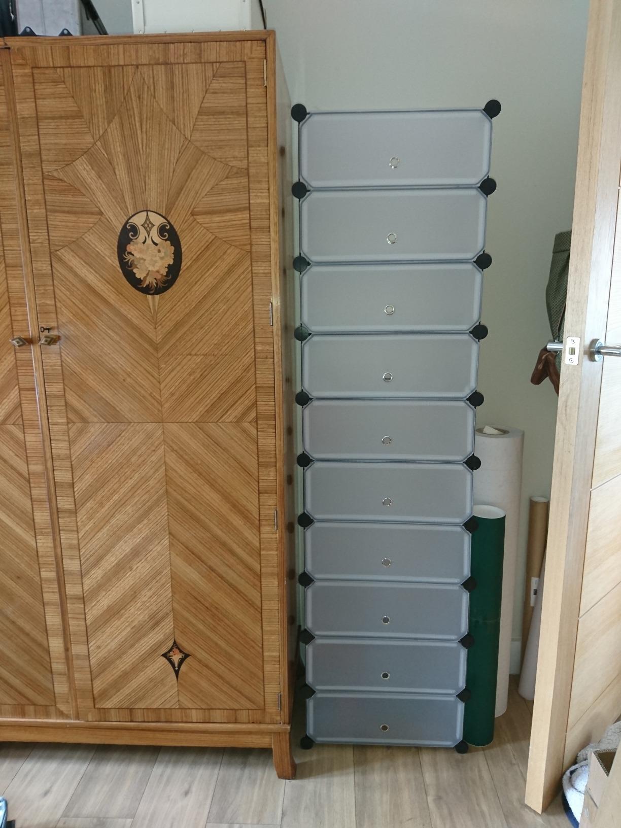 Songmics LPC10W scarpiera 10 scomparti bianca 43x31 singola