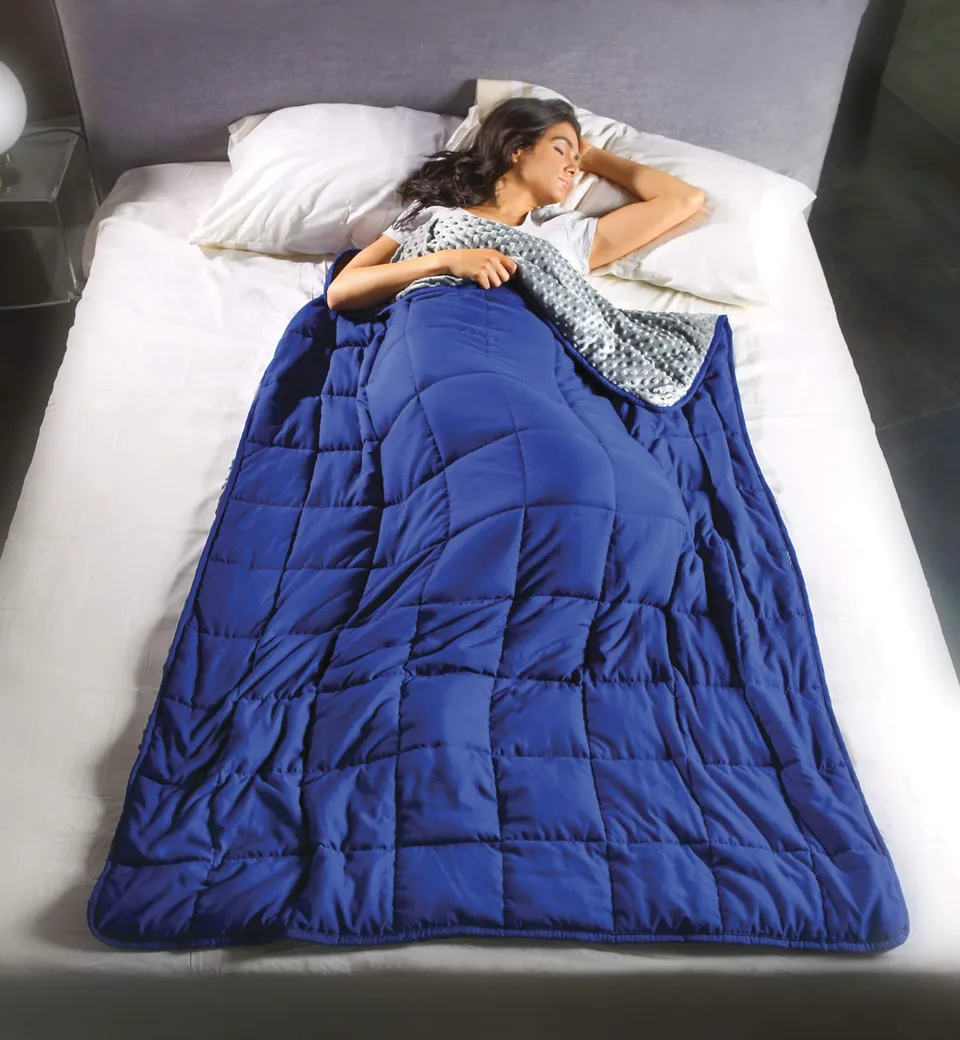 Lavatelli Calmya coperta ponderata 8,5 kg 180x120 grigio blu