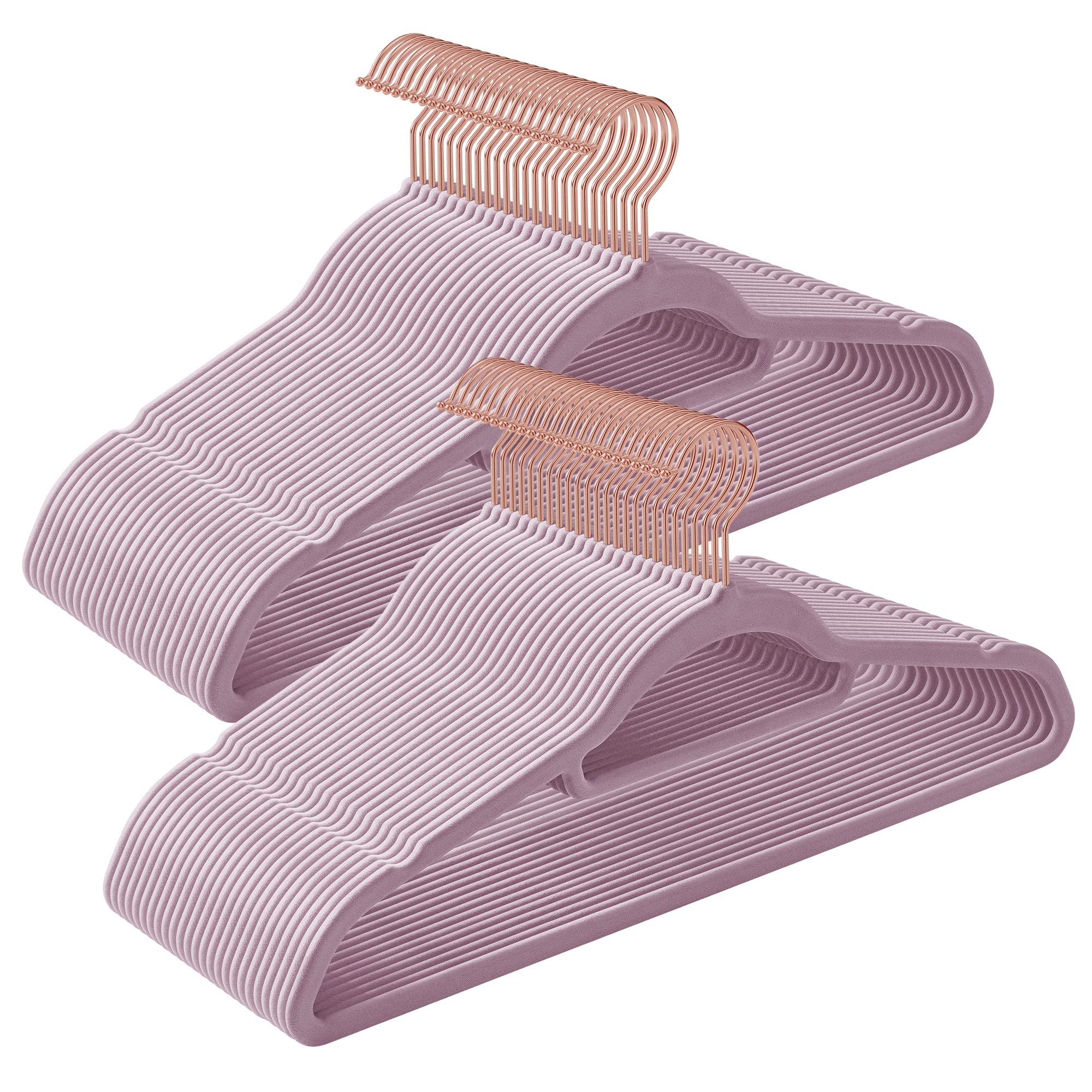 Songmics CRF021GP50 grucce velluto 50 pezzi viola lavanda salvaspazio