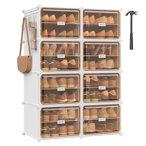Songmics LPC054WH01 scarpiera 8 scomparti 32 paia ante