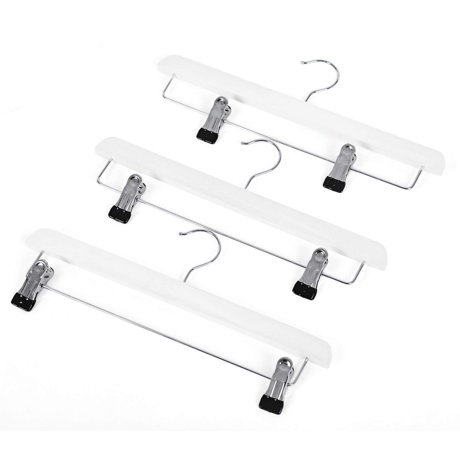 Songmics CRW008WT Set 8 Grucce Legno Bianche 35,5 cm con Clip