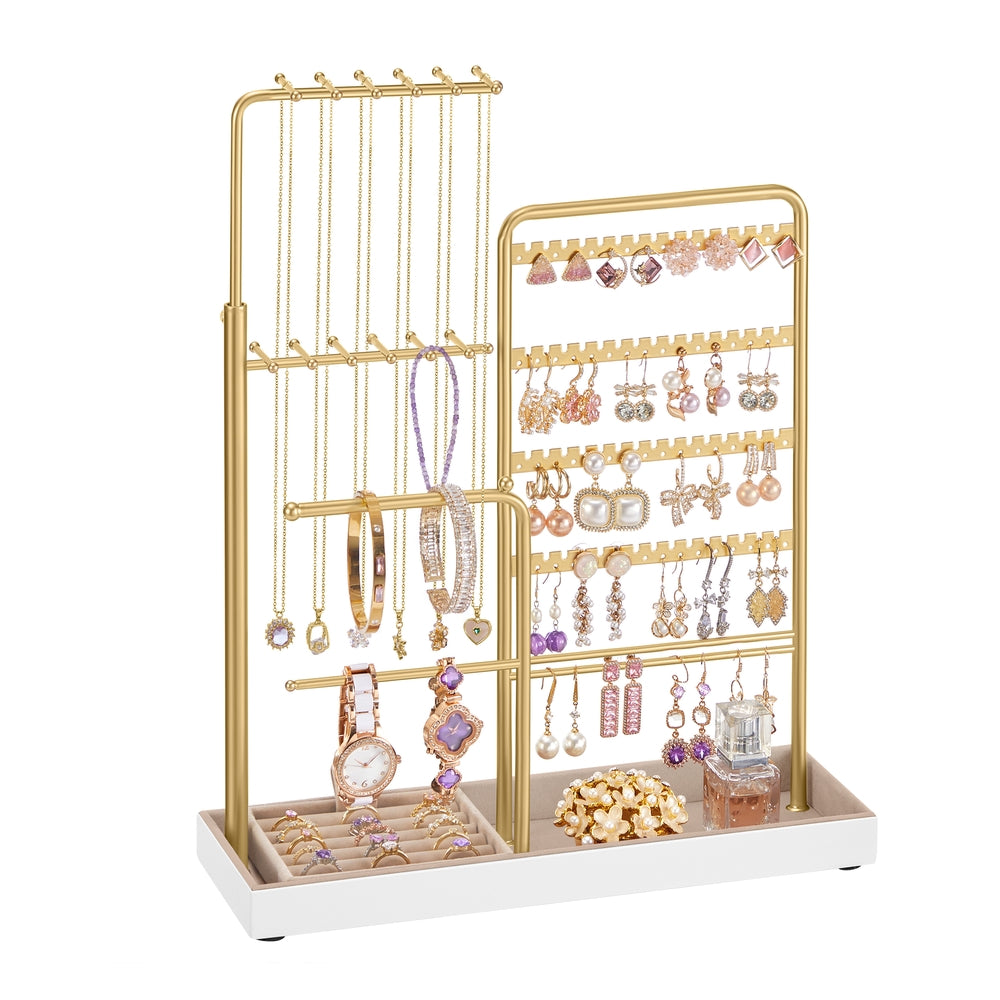 Songmics UJJS026A01 Portagioie Oro con Vassoio Velluto