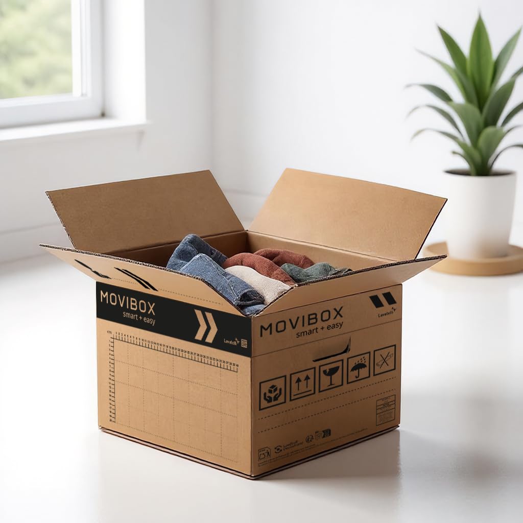 Lavatelli Movibox Scatole Trasloco 50x35x35 Set 10 Doppia Onda