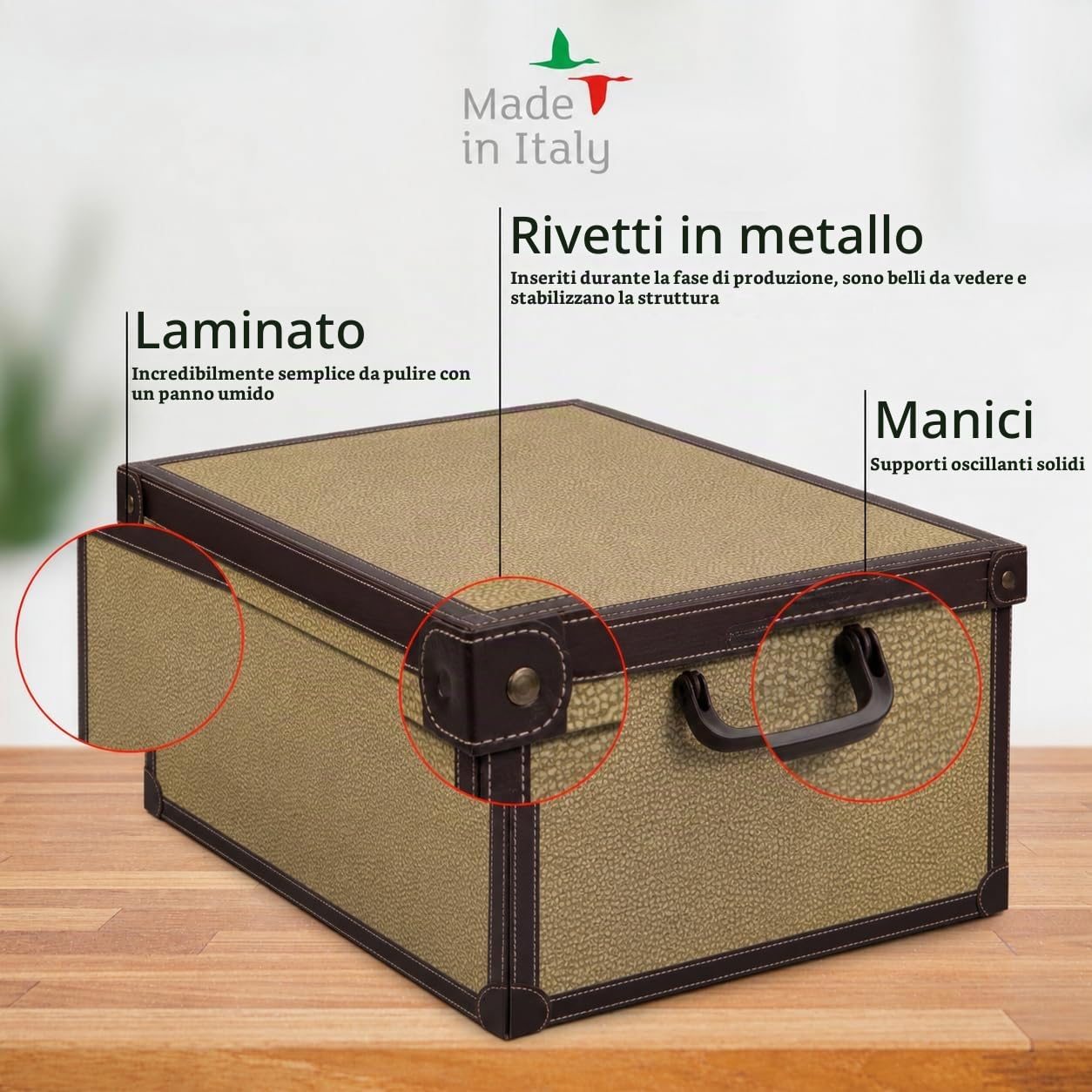 Lavatelli Tapirus scatole armadio 32x42x21 set 2 pezzi
