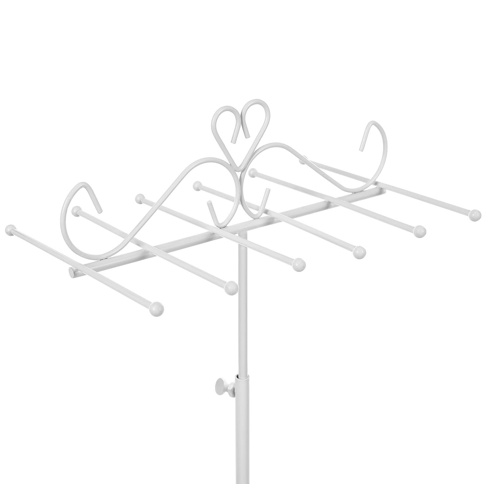Songmics JJS04WT porta gioielli bianco girevole regolabile