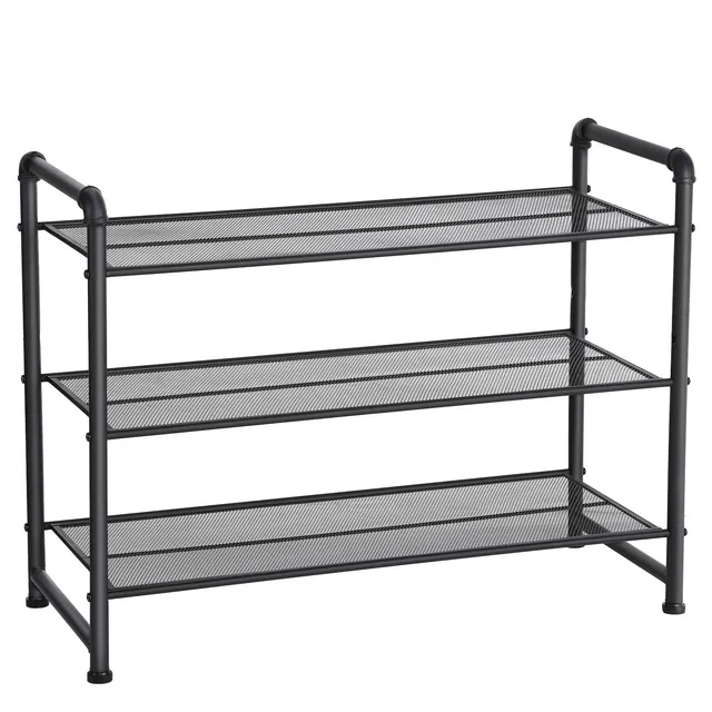 Songmics LMR53BK scarpiera 3 ripiani nero opaco 71,5 cm