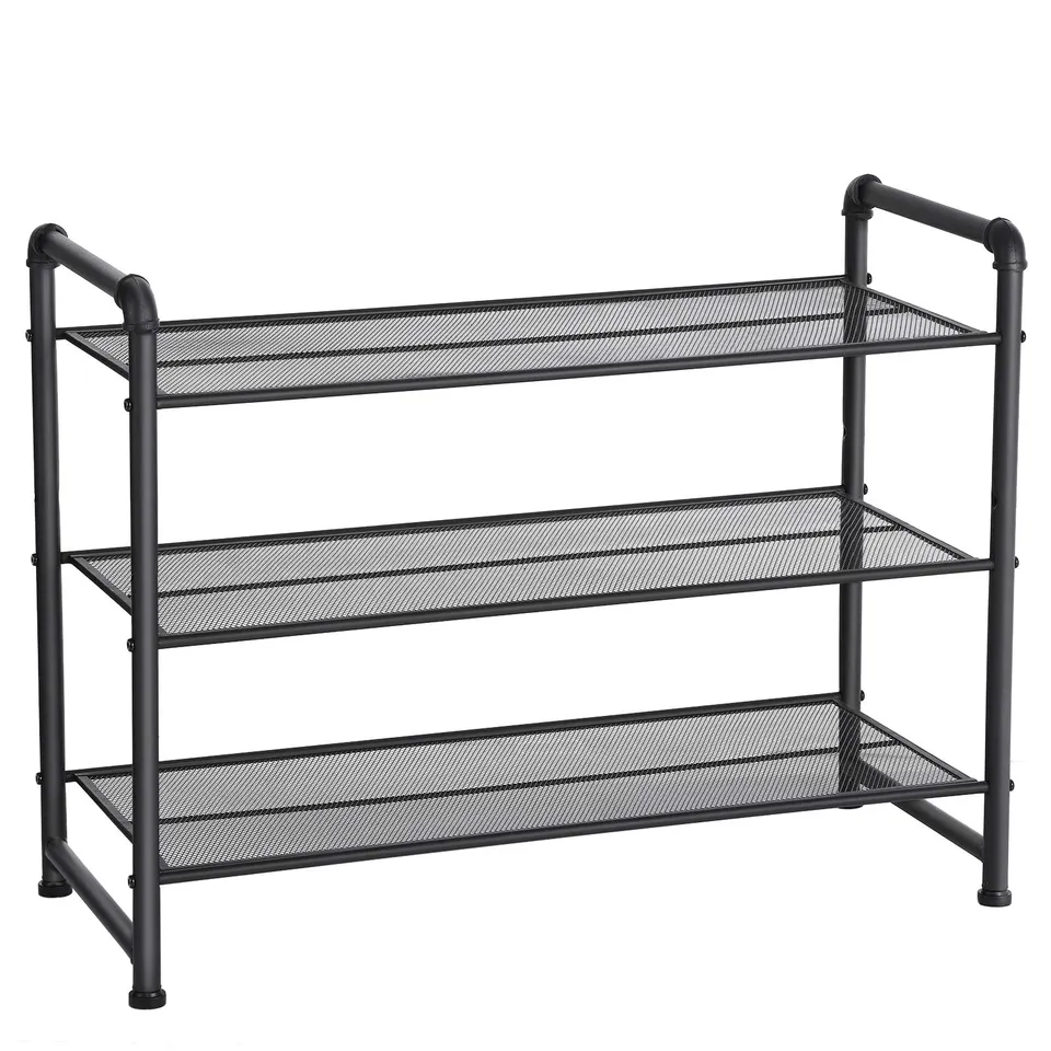 Songmics LMR53BK scarpiera 3 ripiani nero opaco 71,5 cm